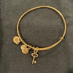 Alex & Ani Gold Tone Key Bracelet